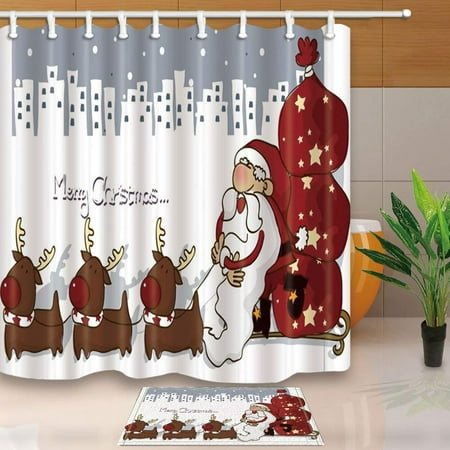 Rylablue Children Love Decor Cartoon Santa Claus With Red Nose