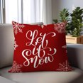 thumbnail image 4 of LSLJS Christmas Pillow Covers 18x18" Set of 4 Red White Christmas Pillow Covers Christmas Pillow Cases for Sofa Couch Christmas Decorations Throw Pillow Covers, 4 of 5