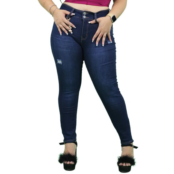 Jeans skinny DOOW modelo J 508 azul oscuro Talla extra 36
