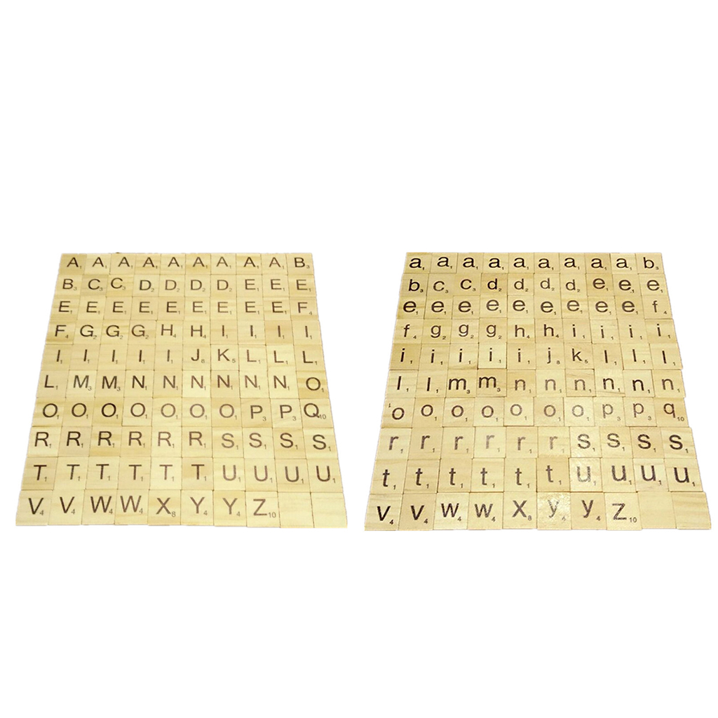 Autone 0 Pieces Scrabble Crossword Game Wooden Learning Letters Words Educational Gift Child Diy Scrabble Tiles Walmart Com Walmart Com
