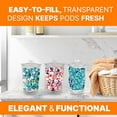 thumbnail image 2 of Skywin Laundry Pod Container Jar with Lid (Clear) - 3 Pack Tall Laundry Pod Storage Container for Laundry Room Organization Laundry & Dishwasher Pod Laundry Container, 2 of 7