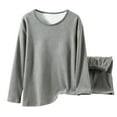 thumbnail image 2 of YueHuiYing Women's Crewneck Long Johns Ultra Thin Modal Thermal Underwear Top & Bottom Set, 2 of 3