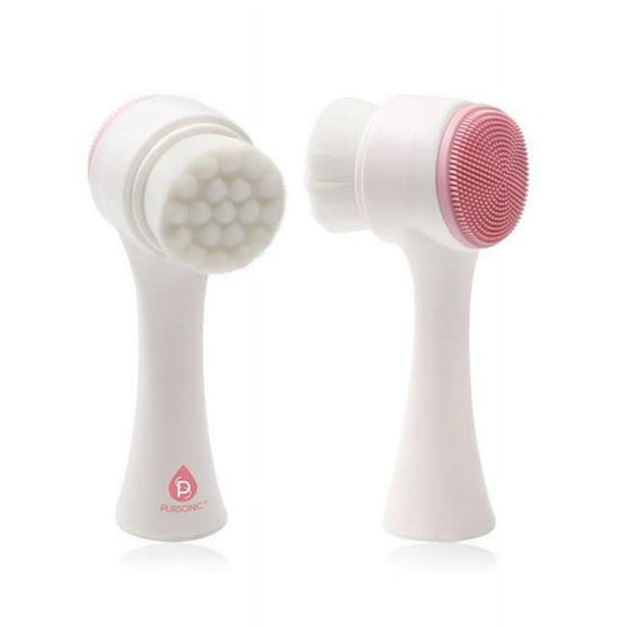 Dual Sided Facial Cleansing Brush, Pink