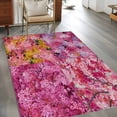 thumbnail image 2 of 3'x5' Rug for Living Room Bedroom, Colorful Cherry Blossom Washable Area Rugs Non-Slip Carpet Mats, Spring Flowers Vintage Art Indoor Low Pile Area Rug Runner for Kitchen, Mudroom, 2 of 8