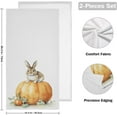 thumbnail image 2 of Dreamtimes Autumn Pumpkins Rabbit Hand Towels 2 PCS, Ultra Soft and Highly Absorbent, Decorative Fingertip Towel for Home, Bathroom, Kitchen, 28.3"x14.4", 2 of 5