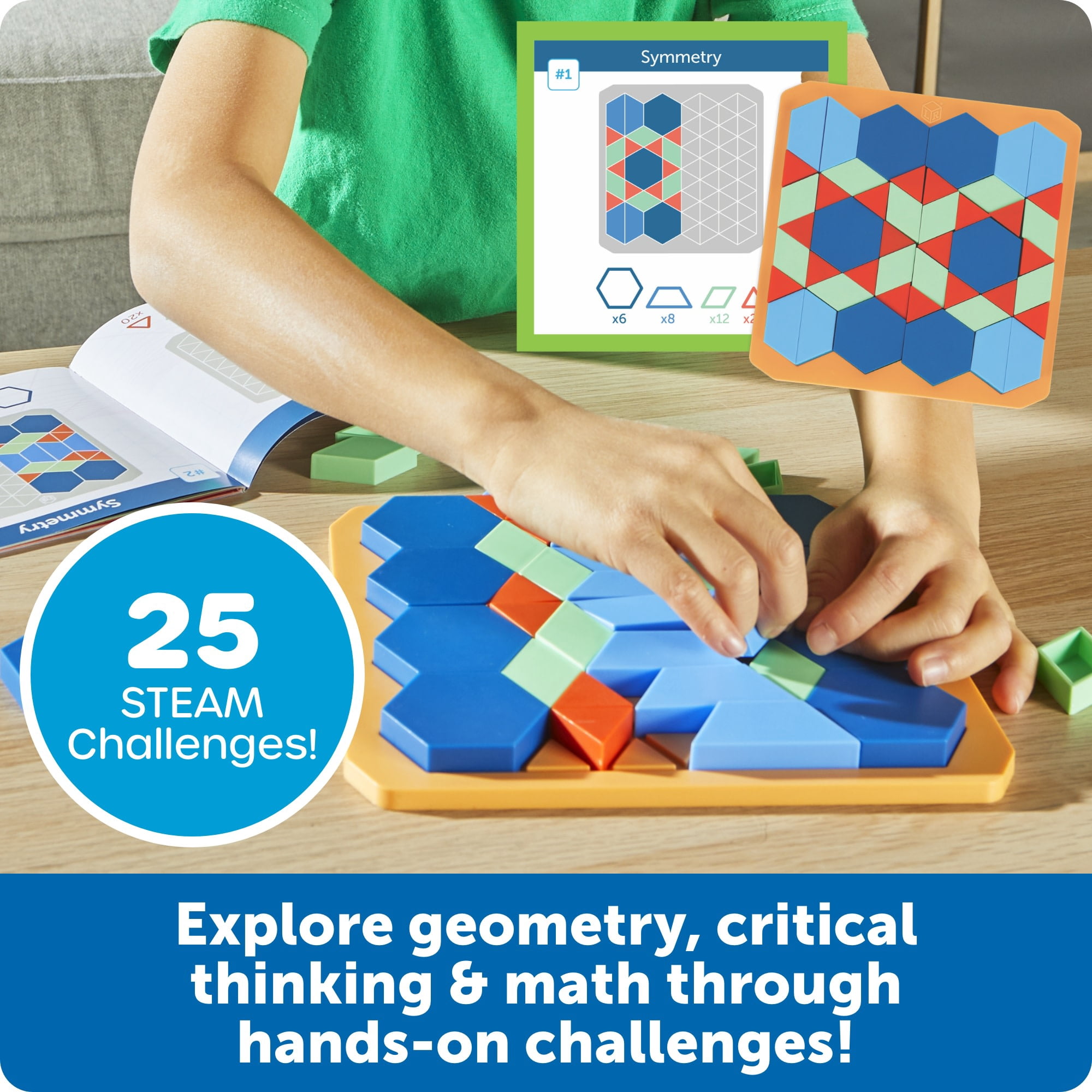 Learning Resources STEM Explorers Math Mosaics -  Geometry  Manipulatives,  Ages 5+