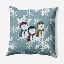 Simply Daisy 16" x 16" Sock Snowmen Outdoor Throw Pillow
