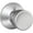 Chrome, variant on Bell Knob Non-Turning Lock, Bright Brass (F170 BEL 605)