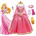 thumbnail image 2 of Vestido de Cosplay de La Bella Durmiente para niñas, mangas largas, hombros descubiertos, regalo de Halloween y Navidad, ropa de princesa de fiesta de lujo Fivean unisex, 2 of 2