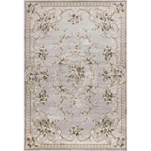 HomeRoots 353449 3 ft. 3 in. x 5 ft. 3 in. Polypropylene Light Grey Area Rug