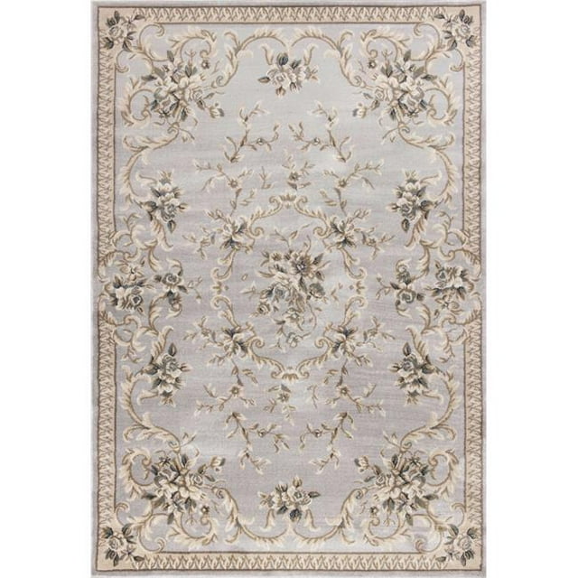 HomeRoots 353449 3 ft. 3 in. x 5 ft. 3 in. Polypropylene Light Grey Area Rug
