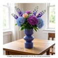 thumbnail image 4 of Florero Prichos de Vidrio Forma Irregular Azul, 4 of 4