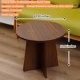 thumbnail image 5 of BEJOLO Round Coffee Table, Modern Table with Wood Grain Finish, End Table Side Tables for Living Room (Walnut), 5 of 10