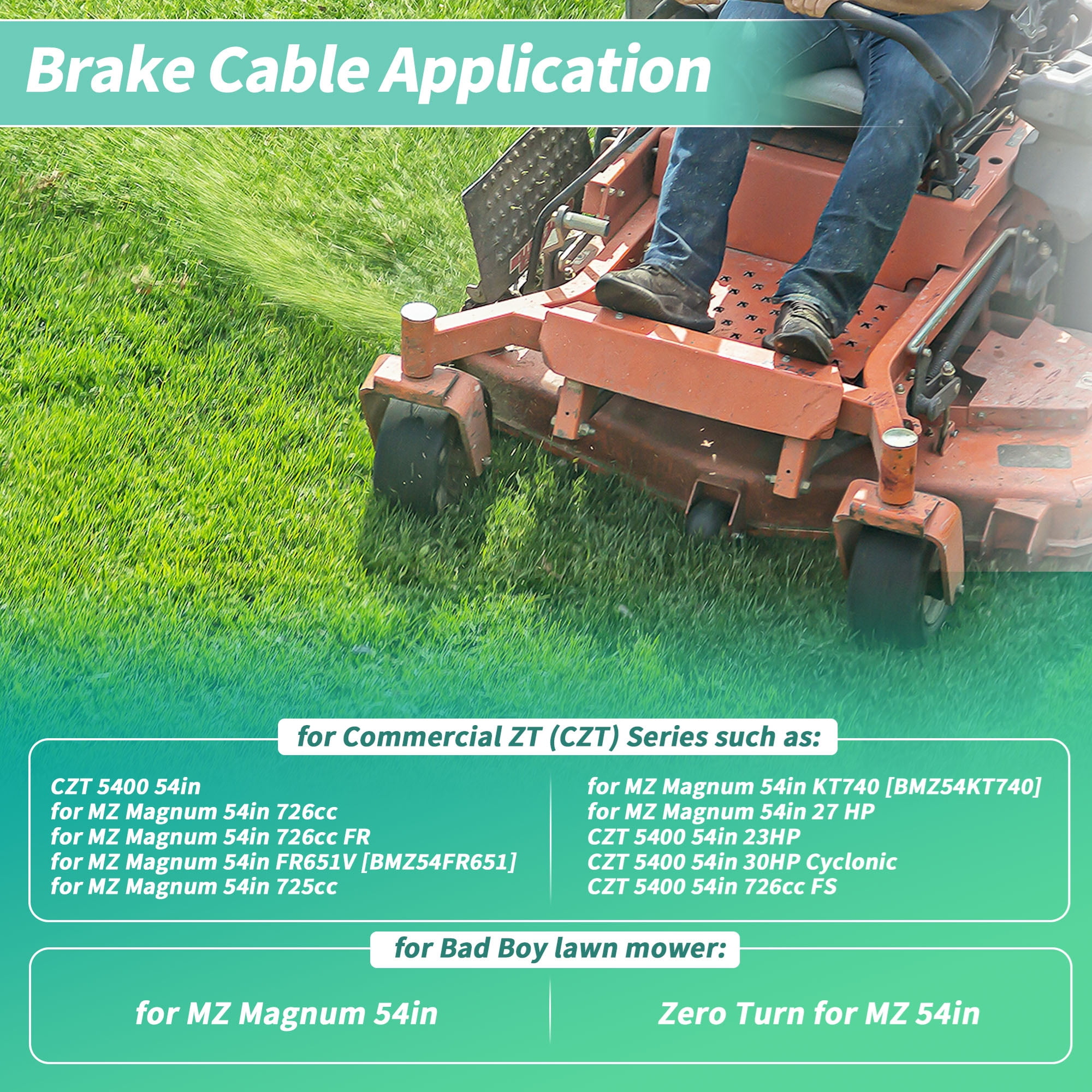 Unique Bargains Lawn Mower Brake Cable for Bad Boy 54" for Magnum Models