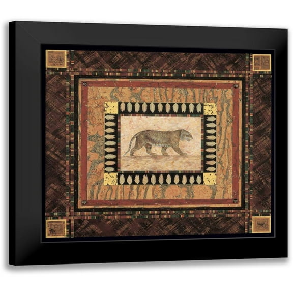 Gladding, Pamela 13x12 Black Modern Framed Museum Art Print Titled - Tiger