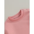thumbnail image 5 of Bagilaanoe Newborn Baby Girl Boys Fleece Jumpsuit Solid Color Long Sleeve Bodysuit 3M 6M 9M 12M 18M Infant Fall Warm One Piece Romper, 5 of 9