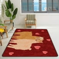 thumbnail image 2 of GZHJMY Soft Rug Large Area Rugs, Llamas in Love Valentines Day Comfortable Indoor Carpet, Baby Play Mat for Living Room Bedroom Nursery Decor Floor Mat 60x39inch Carpet Runner, 2 of 6