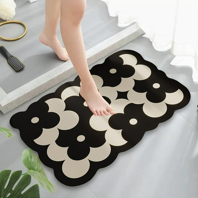 Tapis de Salle de Bain Antidérapant Facile à Nettoyer Tapis de Porte d'Entrée Antitaches Tapis d'Entrée Antidérapant Tapis de Sol Intérieur Tapis de Porte d'Entrée