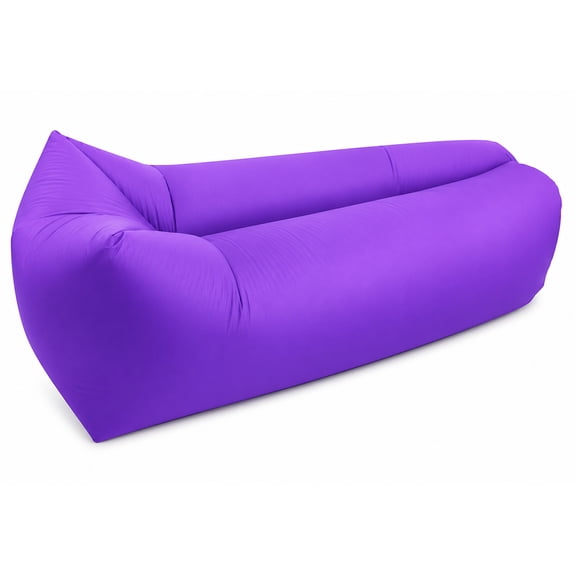 CHIBBS- Outdoor Air Lazy Quick Inflatable Lounger Sofa Bag, Portable Sofa Air Sleeping lunch break mattress. Outdoor camping, Beach, Festival, Concert Recliner with Storage Bag- Purple