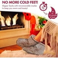 thumbnail image 6 of Snook-Ease Microwavable Heated Slippers Feet Warmers Booties with Heated Insole Inserts, Brown, 6 of 7