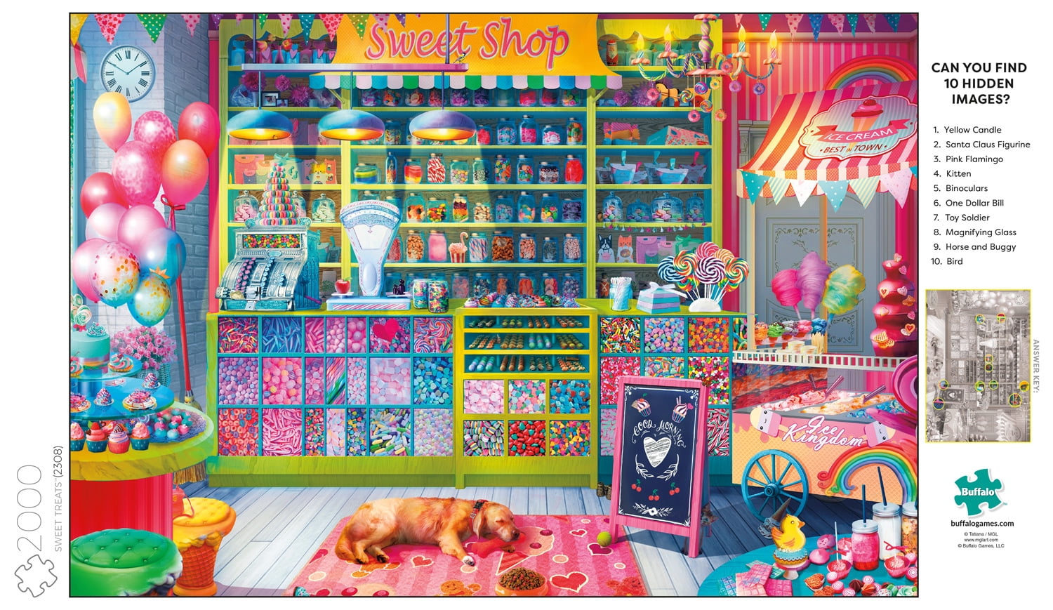 Buffalo Games Playful Art Sweet Treats 2000-Piece 38.5 x 26.5-Inch Interlocking Jigsaw Puzzle for Adults Ages 14+