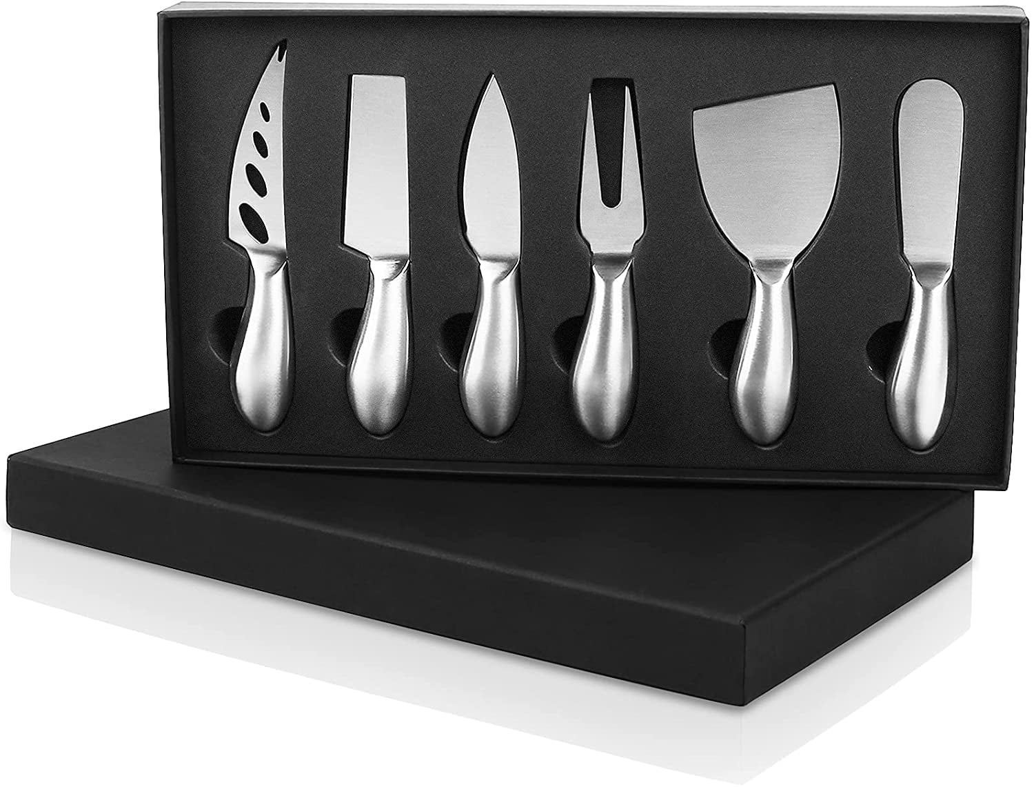 Flantor Cheese Knife Set 6Pcs Elegant Stainless Steel Cheese knives