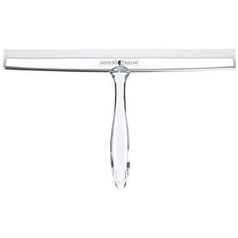 iDesign Zia Shower Squeegee with Wall Hook, Clear photo 2