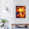 thumbnail image 4 of Nawypu LyeArtork Beach Coastal Wall Art Canvas Prints Blue Sea Sunset Pictures Wall Decor Modern Artwork for Bathroom Living Room Bedroom, 4 of 5
