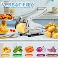 thumbnail image 6 of UU&T French Fry Cutter with 2 Blades, Professional Potato Cutter Stainless Steel, Potato Slicer French Fries, No-Slip Suction Technology, Press Vegetable Chopper, Air Frier Accessory, 6 of 9