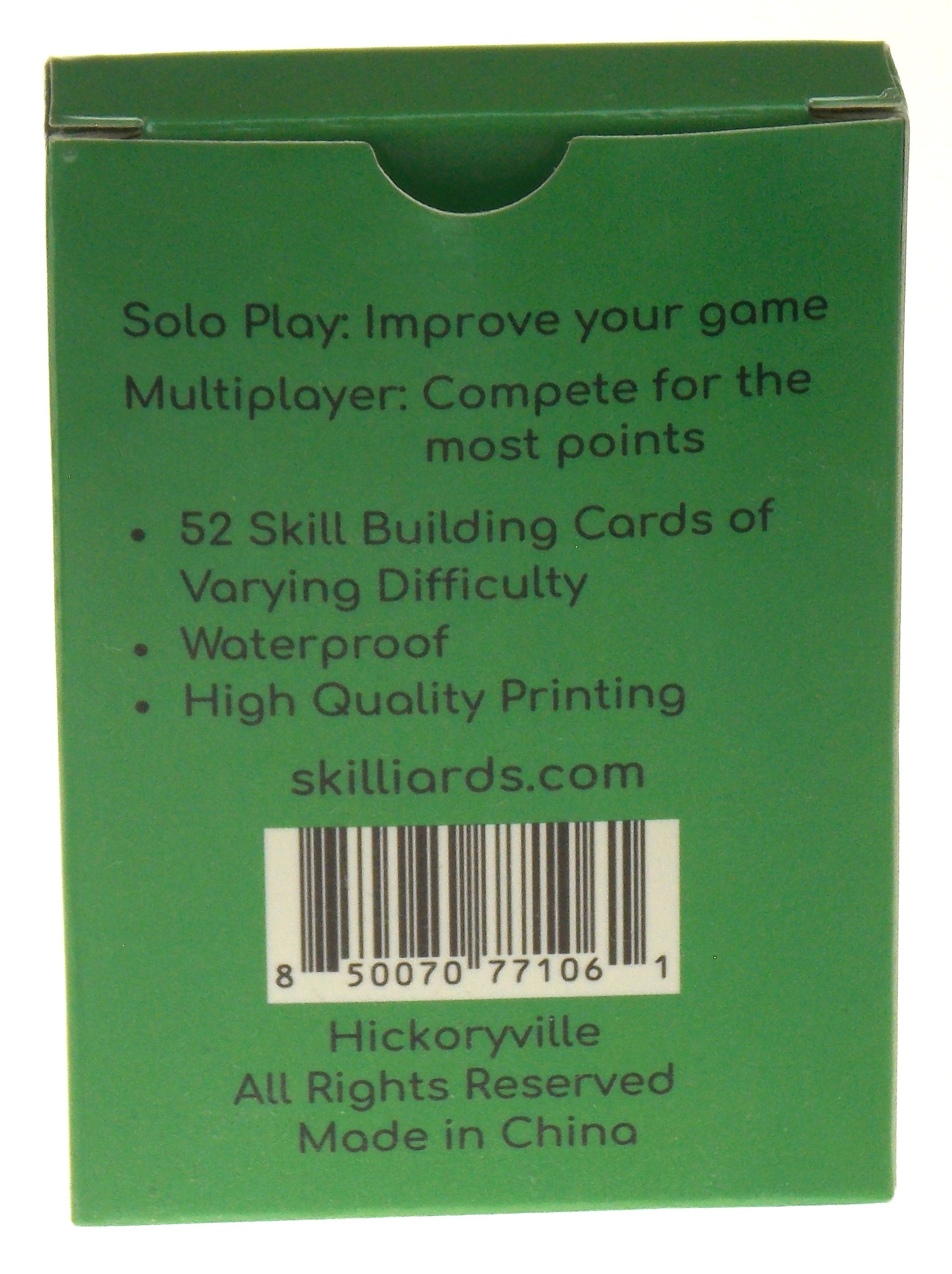 Skilliards - A Billiards Skill Building Card Game - Helps You Practice to Improve Your Game