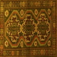 thumbnail image 1 of Ahgly Company Indoor Square Persian Yellow Traditional Area Rugs, 7' Square, 1 of 4
