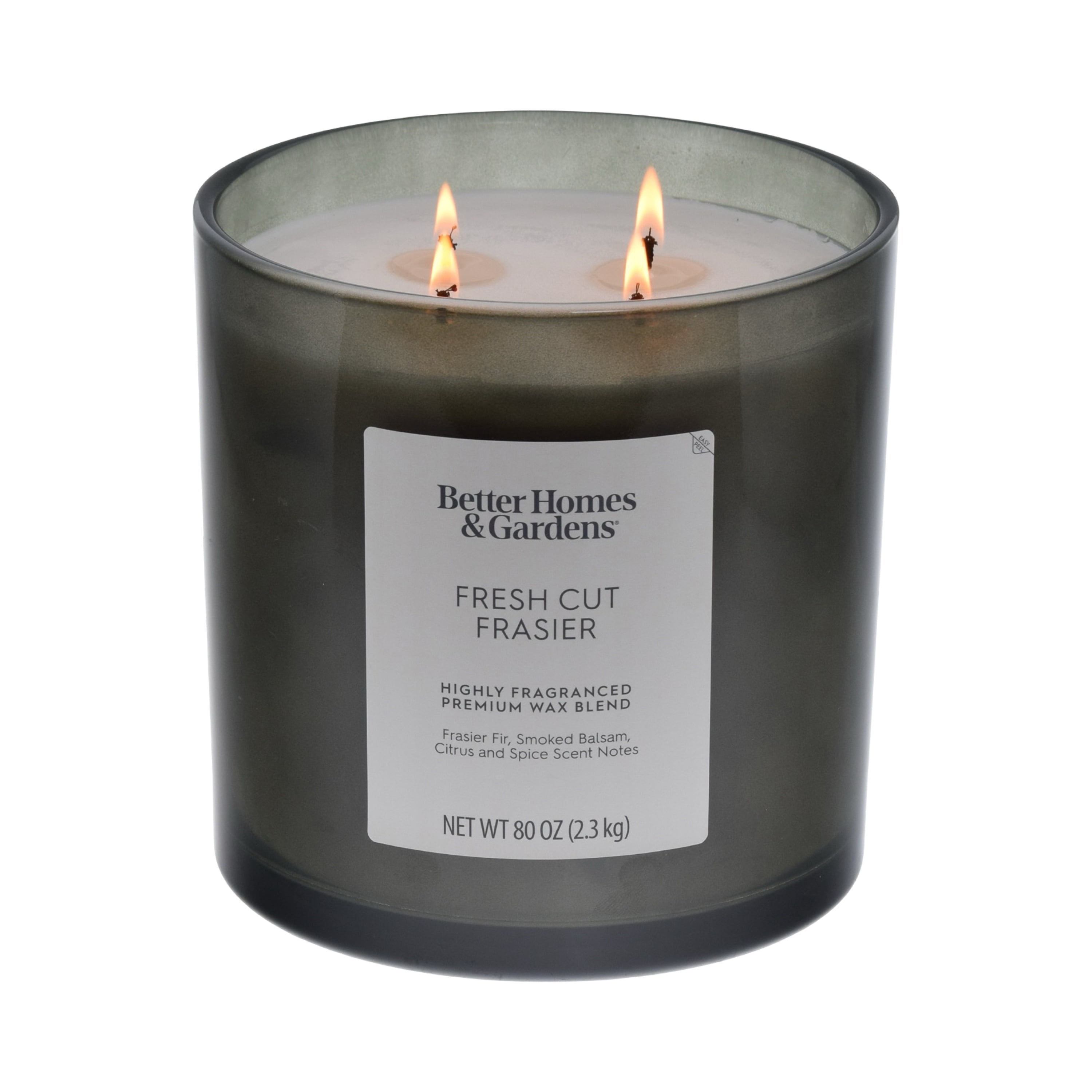 Better Homes & Gardens Fresh Cut Frasier Scented 4-Wick 80oz (2.26 kg) Large Oversized Jar Candle