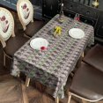 thumbnail image 6 of Brown Bigfoot and Pine Tree Pattern Rectangle Tablecloth 60"x102",Waterproof Polyester Rectangle Table Cloth, Wipeable Spillproof Polyester Tablecloth for Dining, Camping, Indoor and Outdoor, 6 of 6
