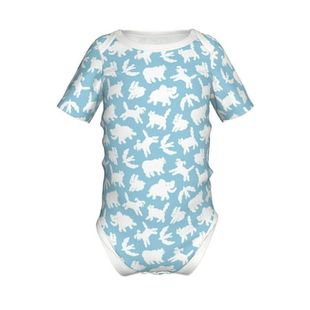 

Adobk Cute Animals Print Baby Climbing Clothes Jumpsuit Rompers Classic Rompers Child Short sleeve Bodysuits-18 Months
