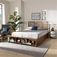 thumbnail image 2 of Bowery Hill Modern 4-Drawer Wood King Size Platform Storage Bed in Ash Walnut, 2 of 12