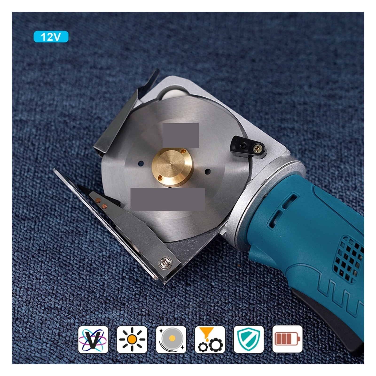 Electric Round Scissors Rotary Fabric Cutting Cloth Handheld Machine Leather Felt Cutting Power Tool ,Sharp & Durable