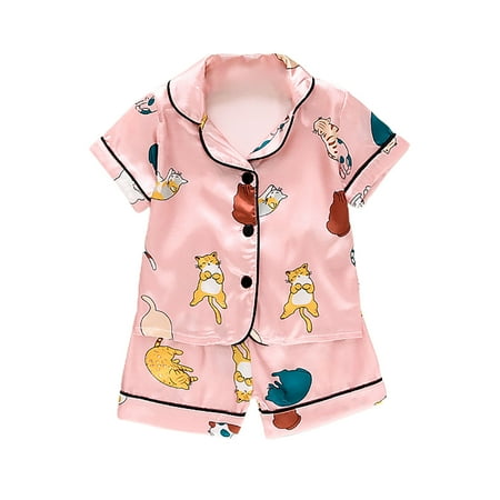

QWERTYU Infant Baby Toddler Child Boy Tops and Shorts Set Clothing Set Outfit Short Sleeve Summer Hot Pink