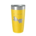 thumbnail image 1 of Pickerel Lake Map Tumbler Travel Mug Insulated Laser Engraved Coffee Cup Wisconsin 20 oz Yellow, 1 of 1