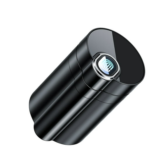 Portable Creative Ashtray High Flame Retardant Metal Liner Smokeless Ashtray with Lid Home Office Mini Trash Can