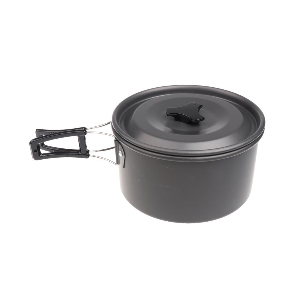 Folding Handle Camping Aluminum Pot Outdoor Cooking Utensil for Backpacking 