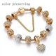 thumbnail image 3 of Pulseras con dijes para mujeres, pulseras chapadas en oro para niñas adolescentes, pulseras con dijes de oro para mujeres y niñas. Joyería de moda, 3 of 5