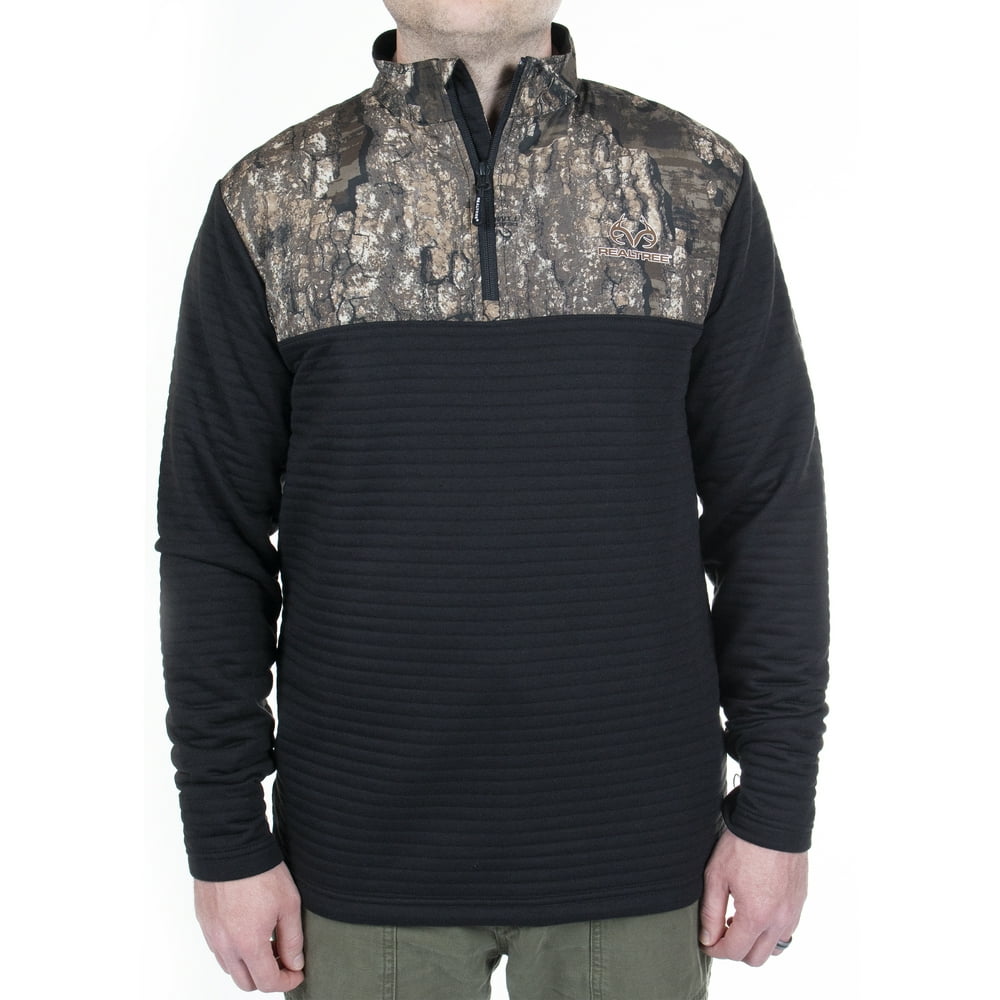 Realtree Men's 1/4 Zip Hunting Pullover Jacket, Realtree Timber, Size ...