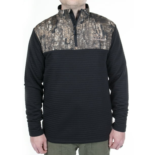 Realtree Men's 1/4 Zip Hunting Pullover Jacket, Realtree Timber, Size