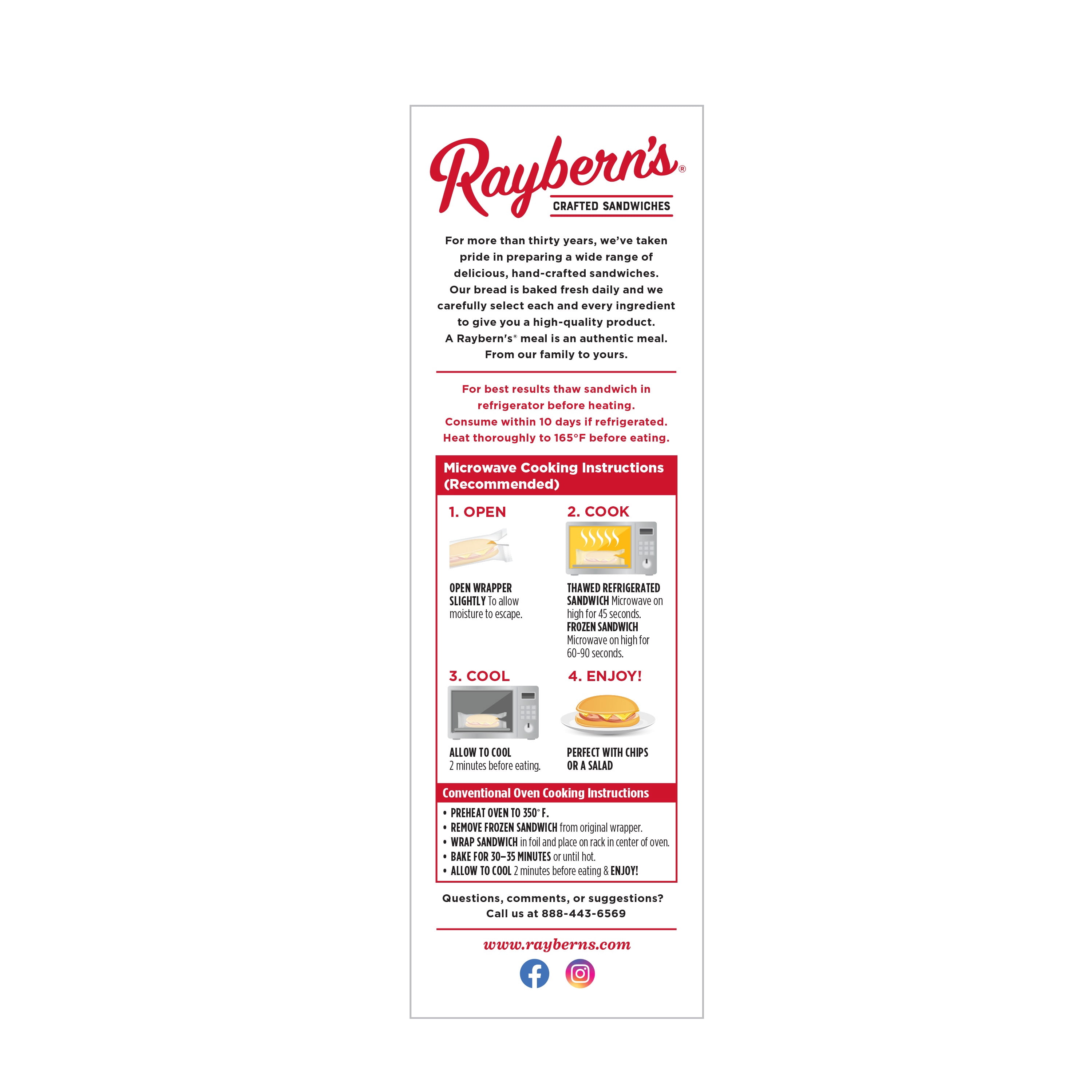 Raybern's Italian Beef Sandwich, 16g Protein,  9.4 oz, 2 Count Box (Frozen)