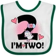 thumbnail image 3 of Inktastic 2nd Birthday 2 Year Old Girl Unicorn Girls Baby Bib, 3 of 4