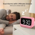 thumbnail image 5 of AFK Alarm Clock with Bluetooth Speaker for Bedroom,Loud Digital Clock for Heavy Sleepers Adults, Pink, 5 of 6