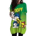 thumbnail image 5 of Camiseta de manga larga con cuello redondo para mujer, de primavera y otoño, talla grande 3XL, informal, holgada, con bolsillo, de Snoopy, 5 of 5