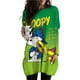 thumbnail image 4 of Camiseta de manga larga con cuello redondo para mujer, de primavera y otoño, talla grande 3XL, informal, holgada, con bolsillo, de Snoopy, 4 of 4