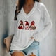 thumbnail image 1 of Pntutb moda mujer casual con cuello en V blusa de perforación caliente camiseta de manga larga tops de otoño Pntutb Pntutb-7111, 1 of 4