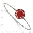 thumbnail image 2 of 925 Sterling Silver Rh-plated LogoArt Alpha Chi Omega Enameled Slip-on Bangle; for Adults and Teens; for Women and Men, 2 of 2